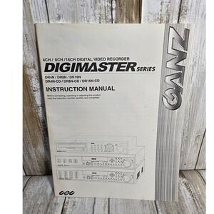 GANZ Digimaster Series DVR Instruction Manual DR4N DR8N DR16N CD Security Guide